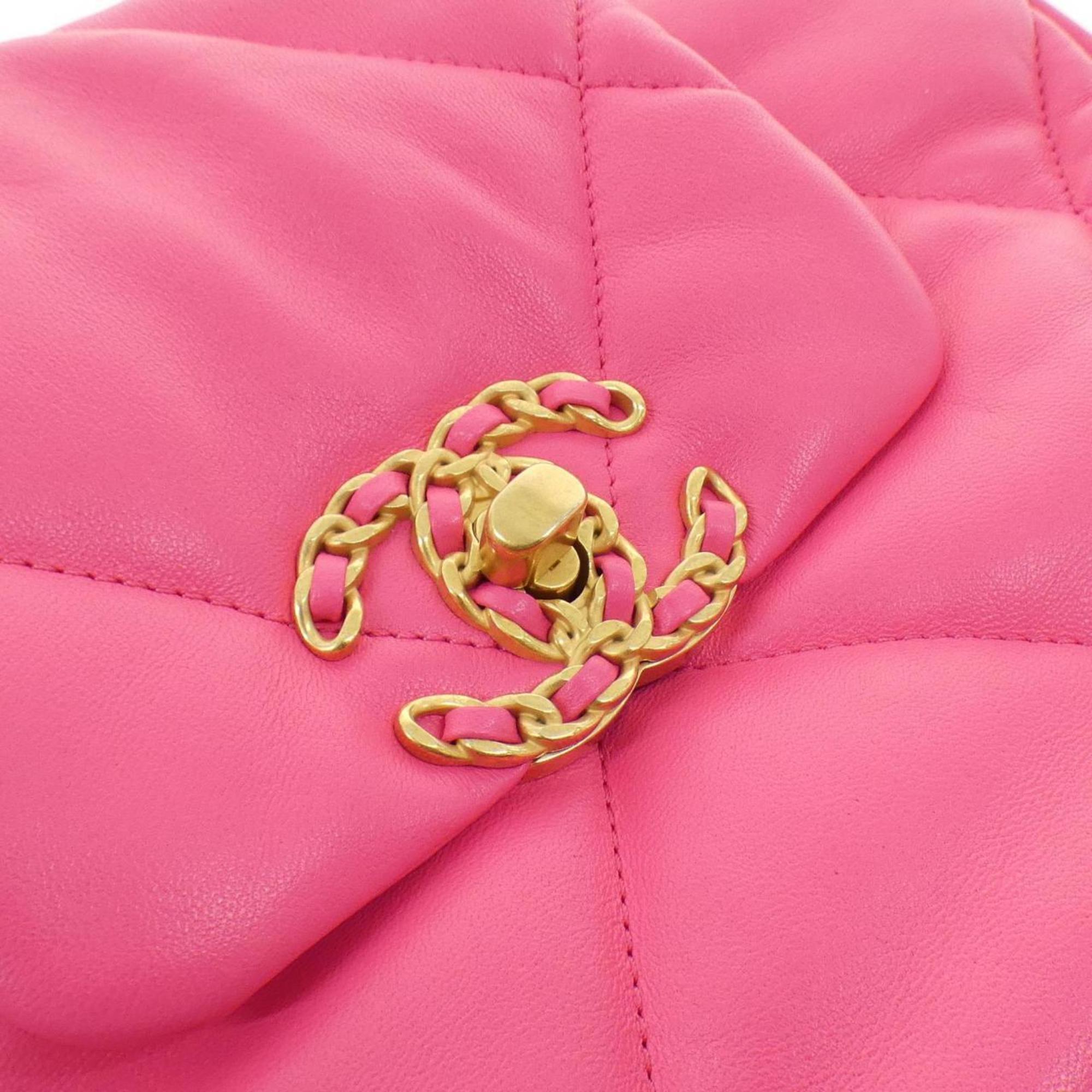 Chanel Pink Leather Shoulder Bag