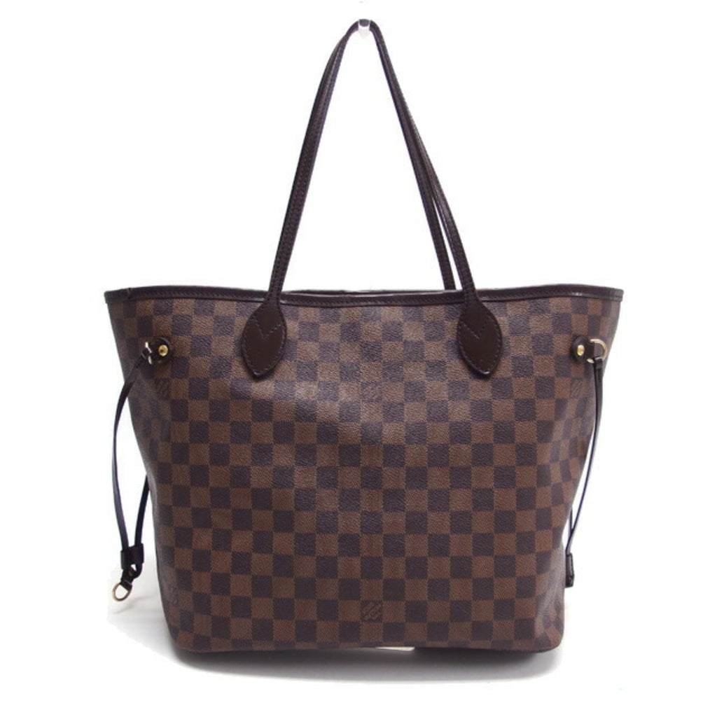 Louis Vuitton Dark Brown Damier Canvas Leather Handbag Shoulder Bag Tote Bag
