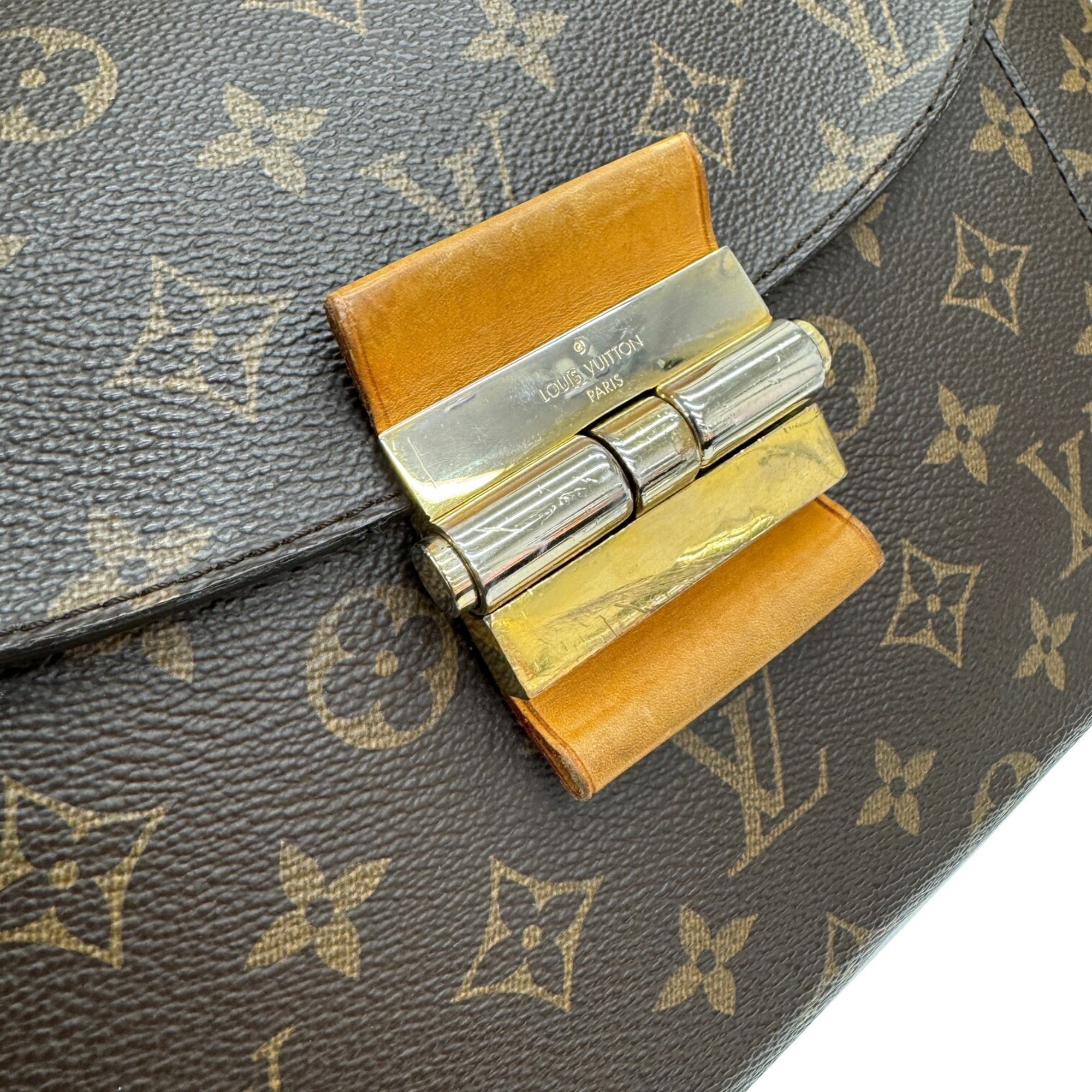 Louis Vuitton Bordeaux Brown Monogram Leather Handbag Tote Bag