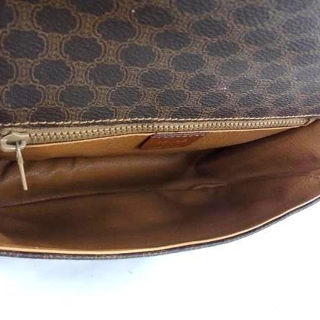 Celine Brown Pvc Leather Pochette Shoulder Bag