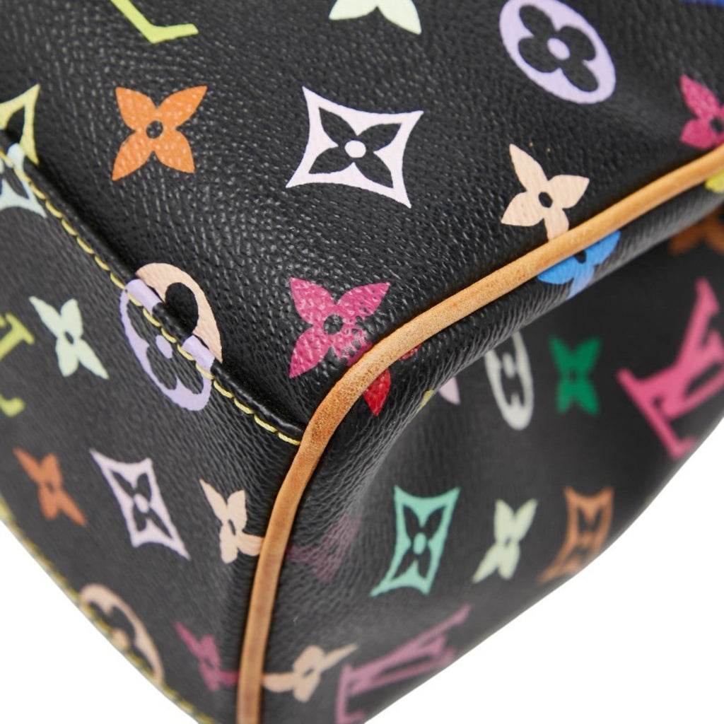 Louis Vuitton Black Multi-Color Pvc Leather Handbag Tote Bag
