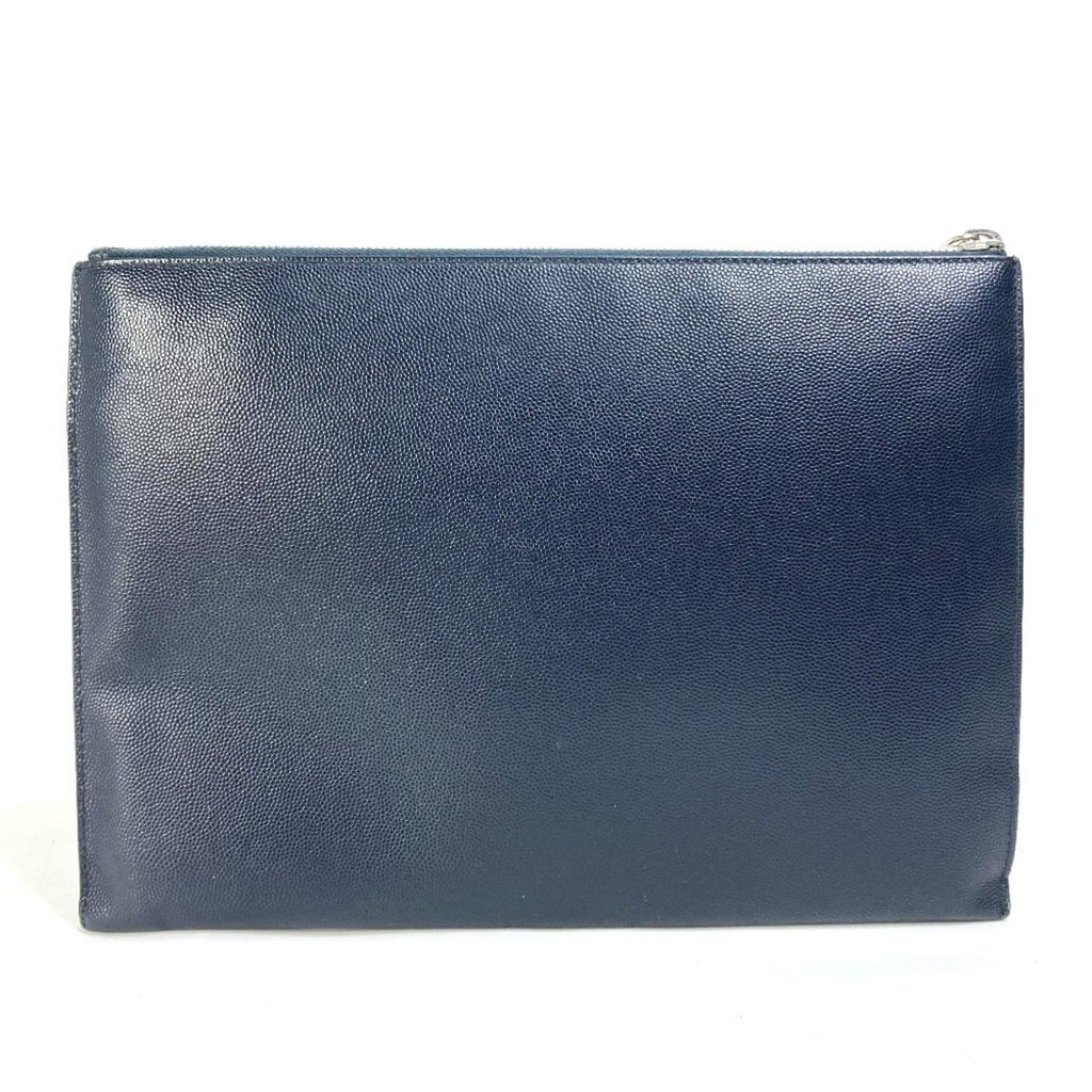Saint Laurent Navy Leather Clutch Bag (Pre-Owned)