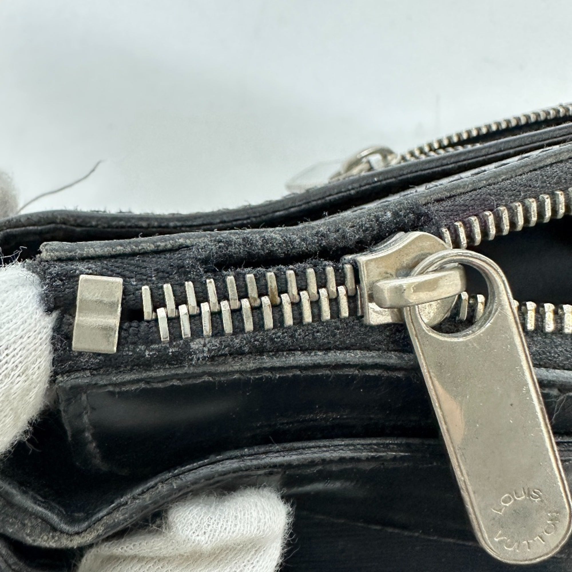 Louis Vuitton Black Leather Handbag