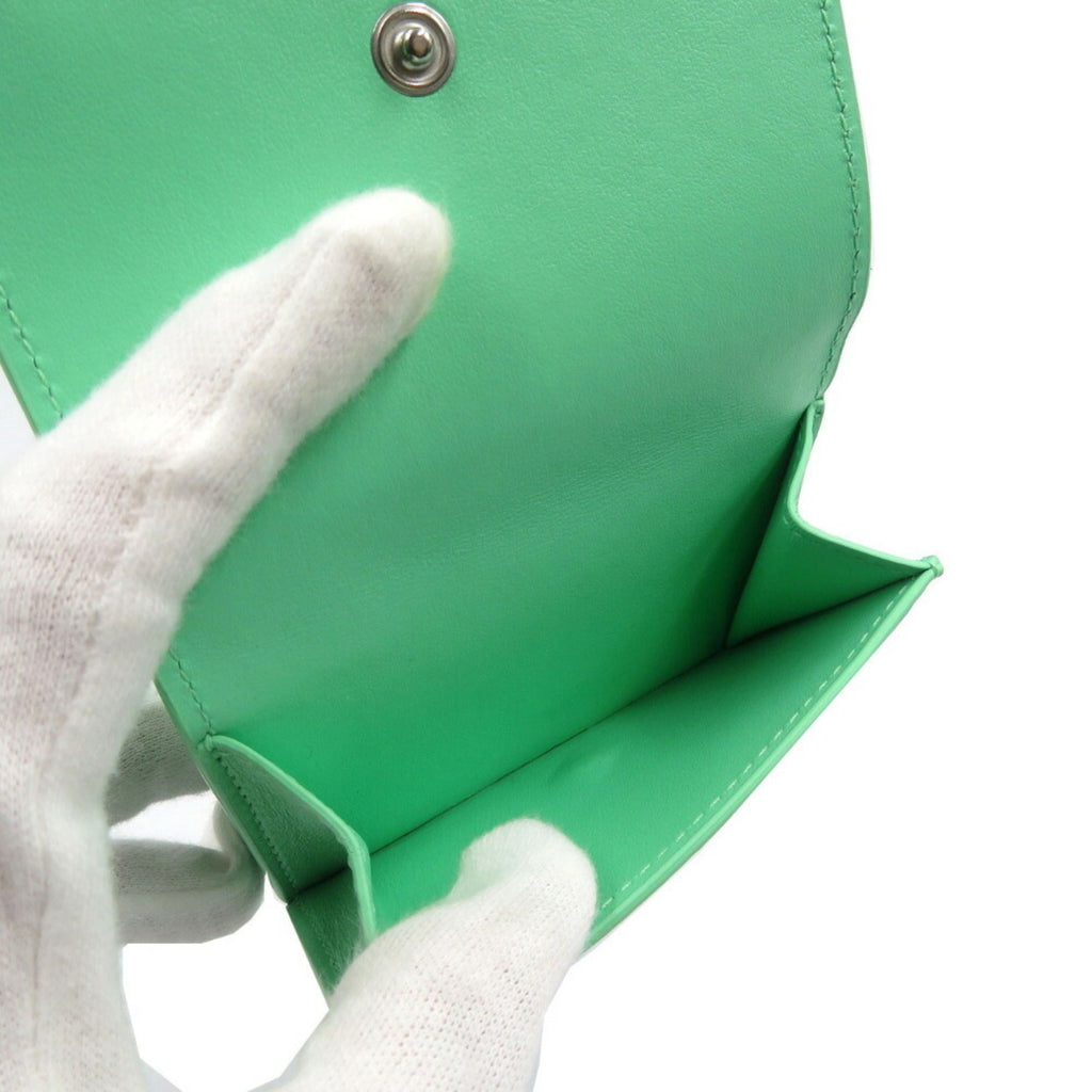Bottega Veneta Green Leather Wallet (Tri-Fold)