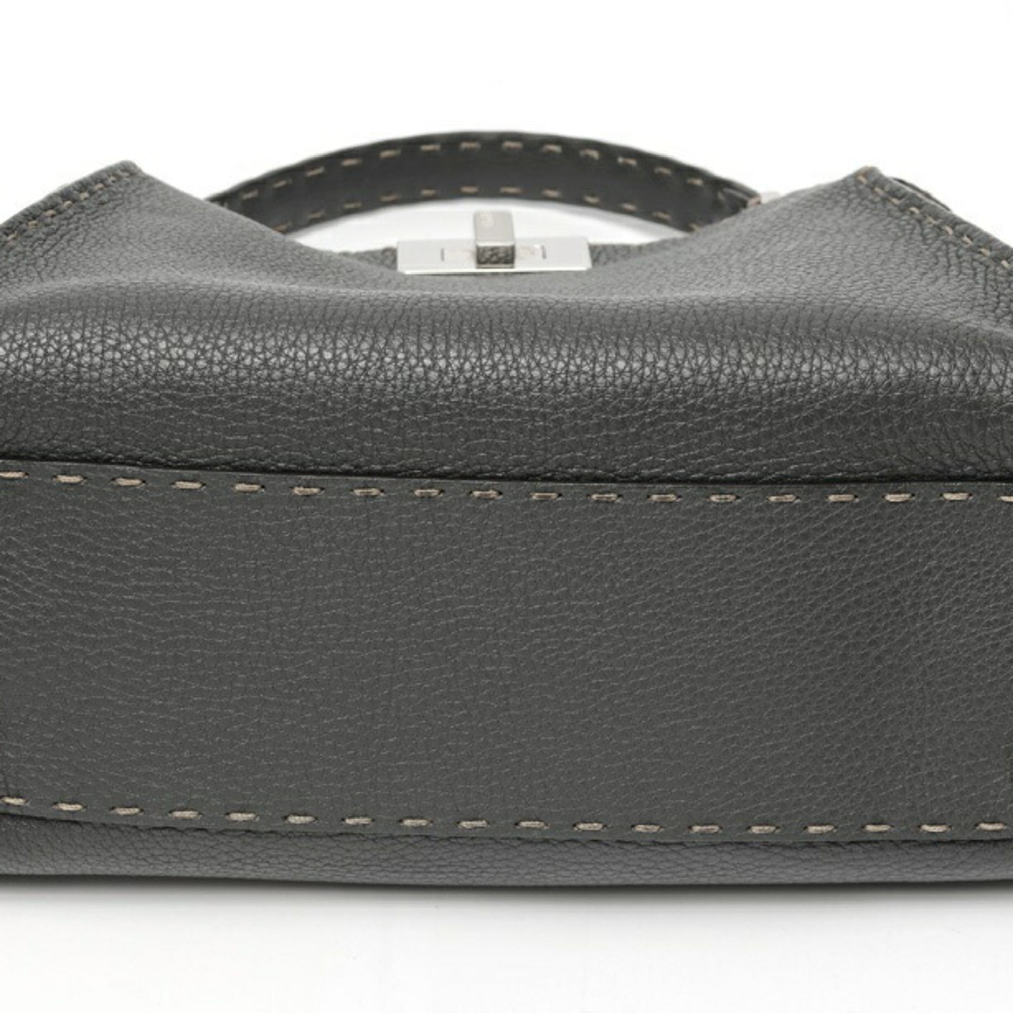 Fendi Gray Leather Handbag