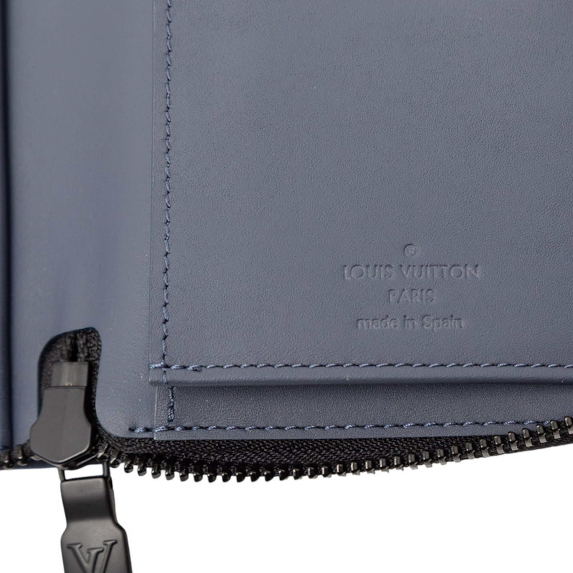 Louis Vuitton Monogram Shadow Blue Monogram Navy Monogram Shadow Long Wallet