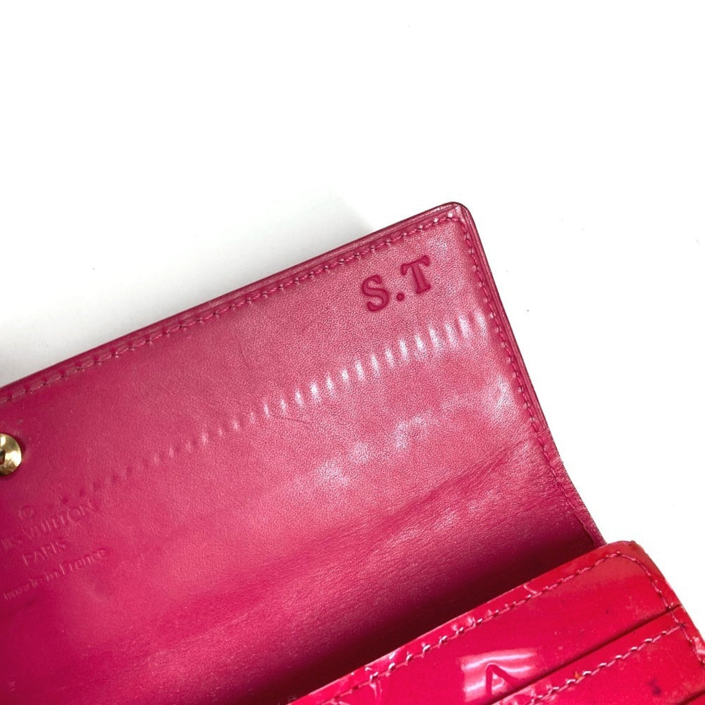 Louis Vuitton Galle Pink Rose Pop Monogram Vernis Long Wallet