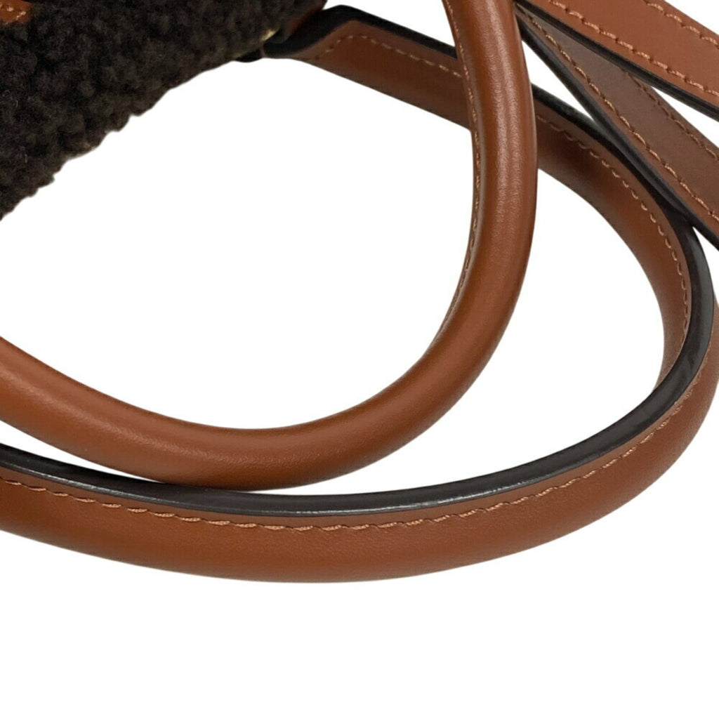 Louis Vuitton Brown Ivory Leather Handbag