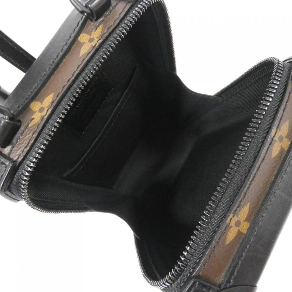 Louis Vuitton Black Dark Brown Marron Coated Canvas Shoulder Bag