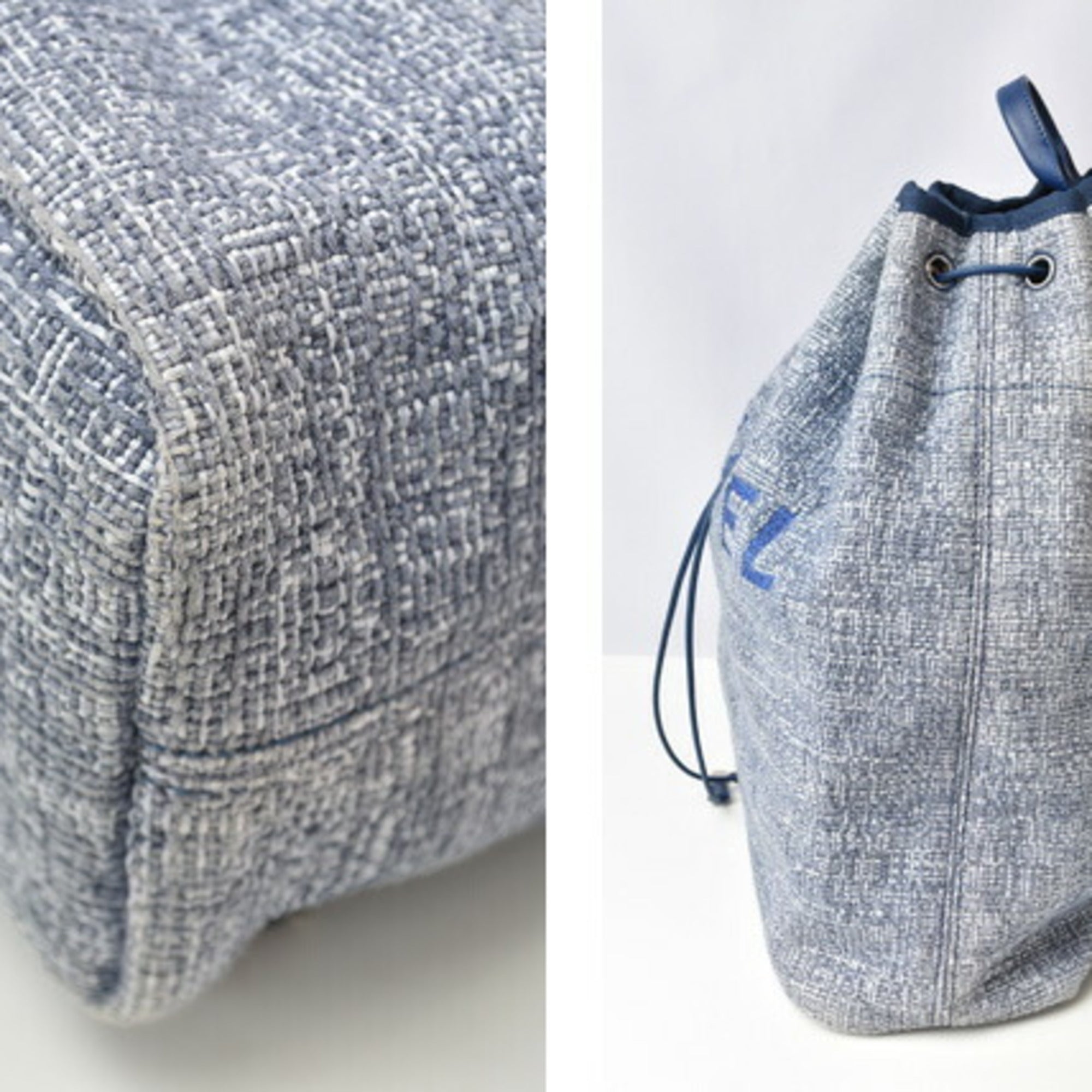 Chanel Cotton Canvas Denim Backpack