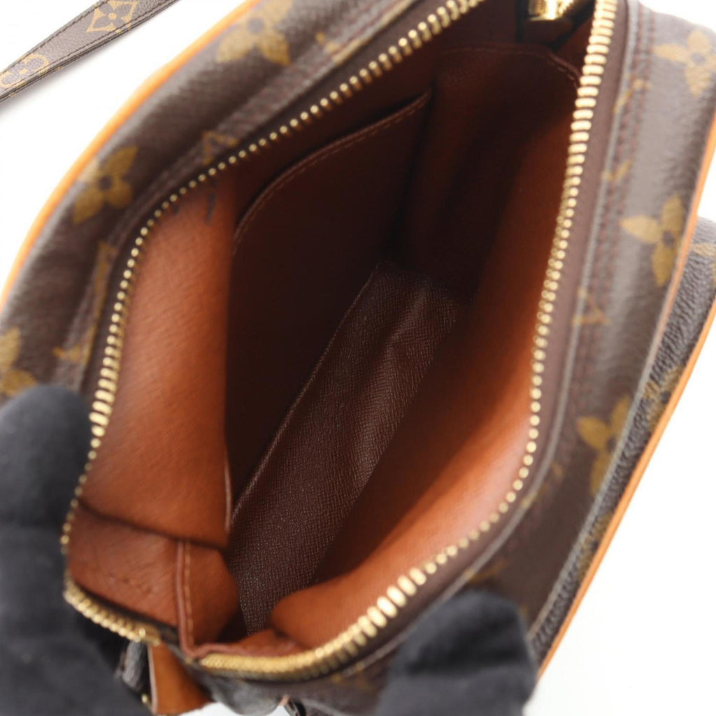 Louis Vuitton Brown Coated Canvas Leather Shoulder Bag