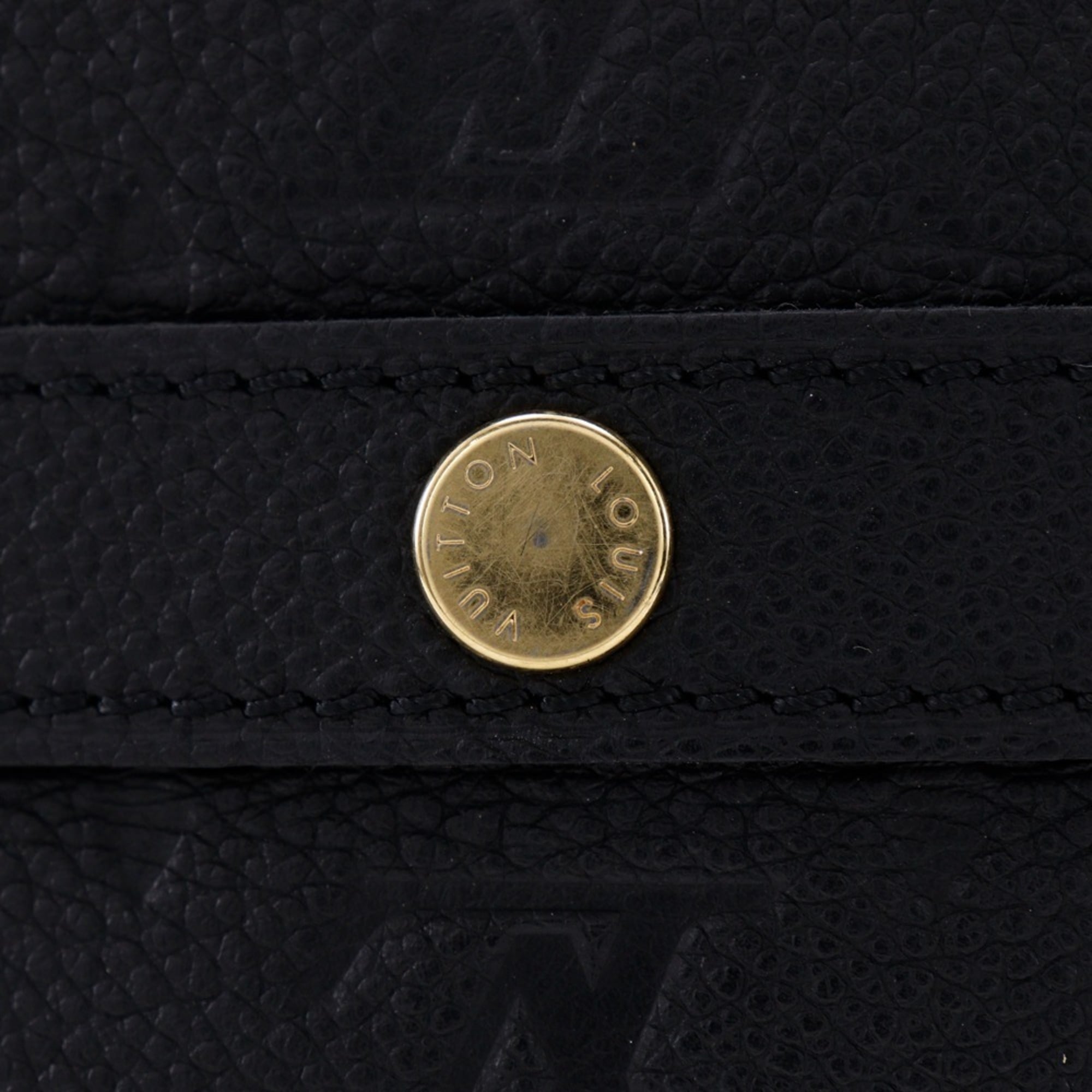 Louis Vuitton Black Noir Monogram Empreinte Handbag