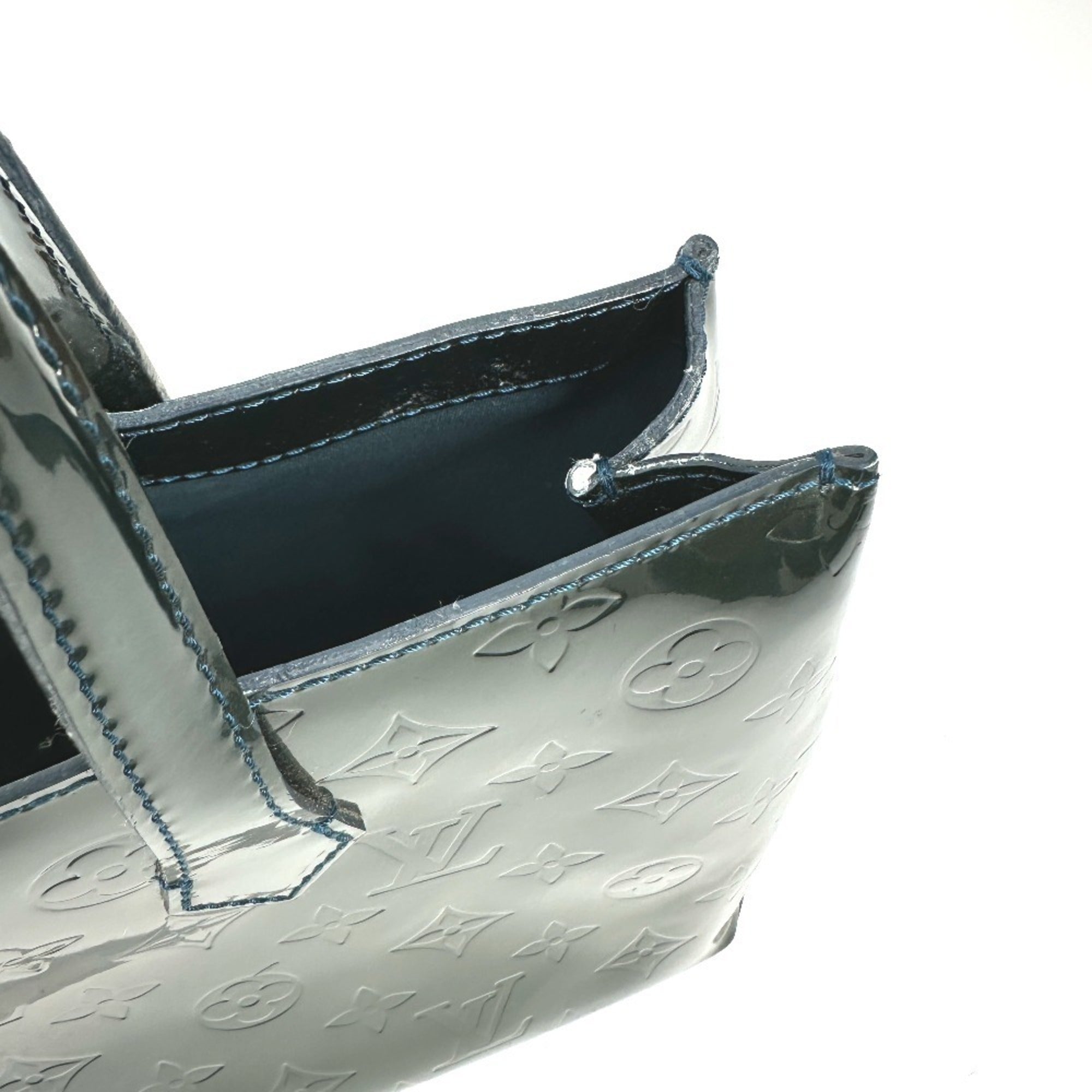 Louis Vuitton Monogram Vernis Blue Nuit Green Monogram Vernis Handbag Tote Bag