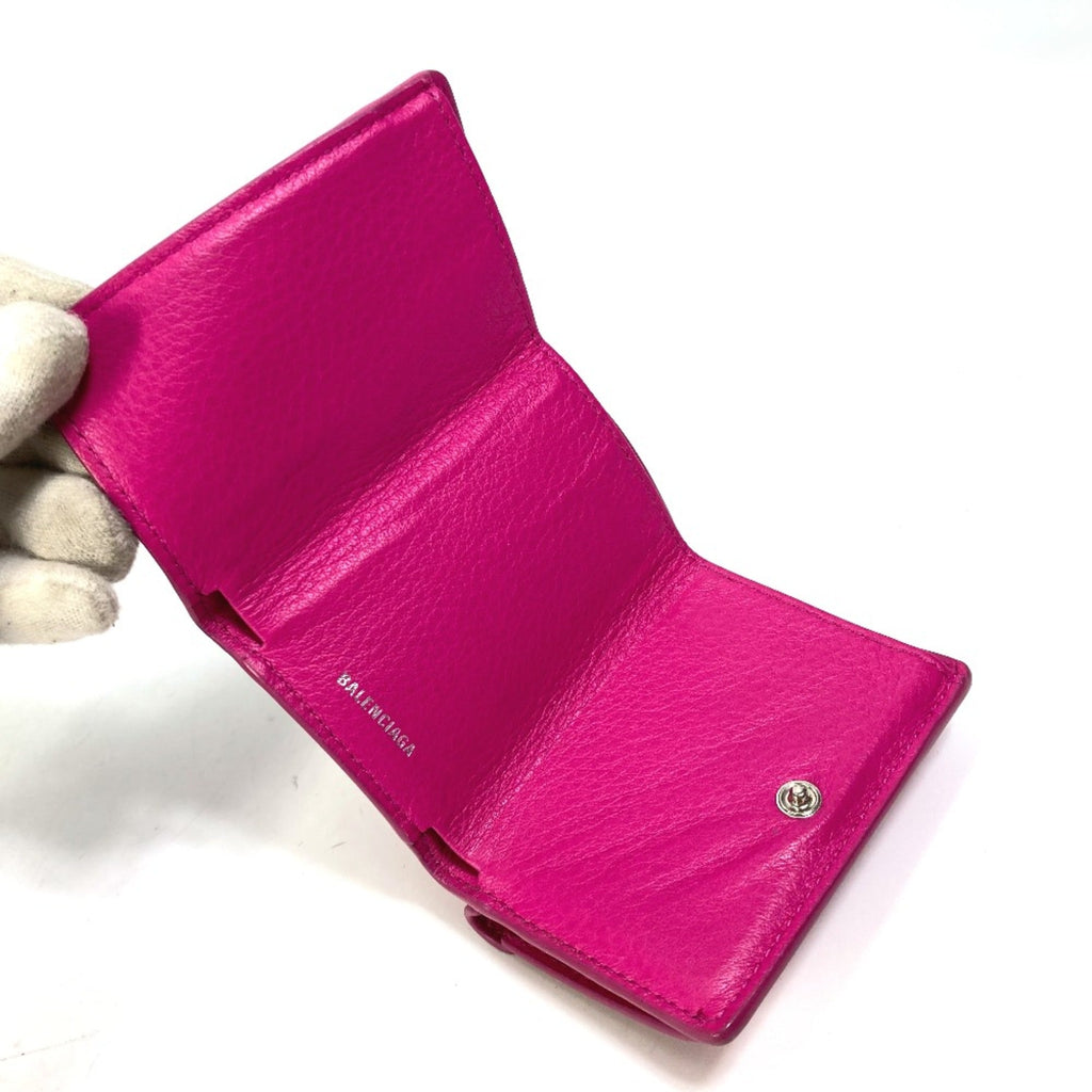 Balenciaga Pink Leather Wallet (Tri-Fold)