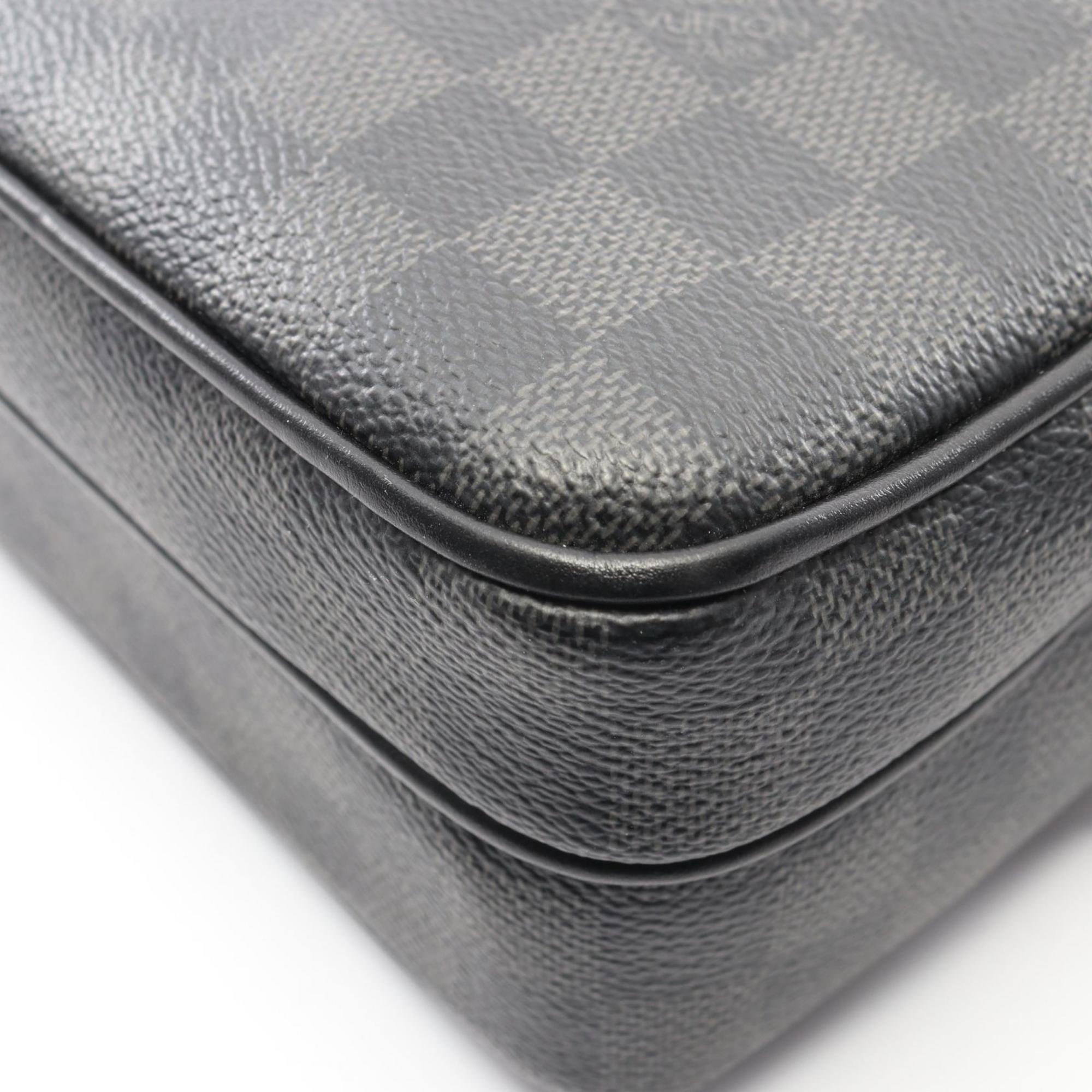 Louis Vuitton Black Damier Graphite Coated Canvas Leather Handbag Shoulder Bag