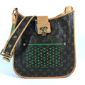 Louis Vuitton Brown Green Monogram Perforated Shoulder Bag