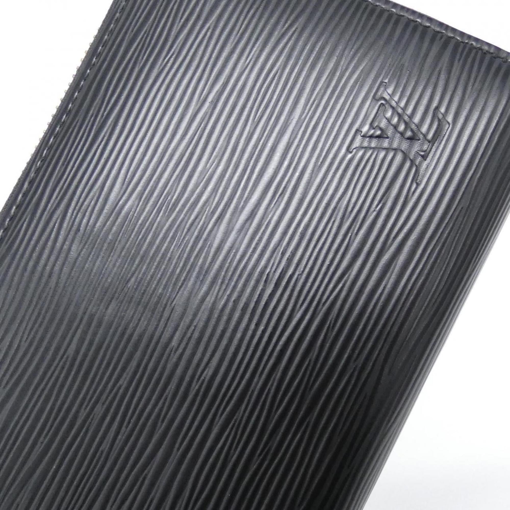 Louis Vuitton Black Leather Long Wallet