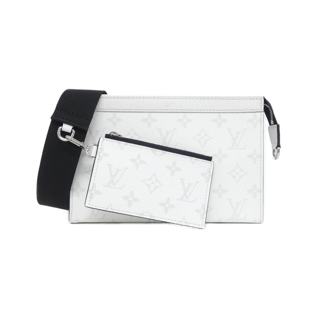 Louis Vuitton White Coated Canvas Leather Shoulder Bag