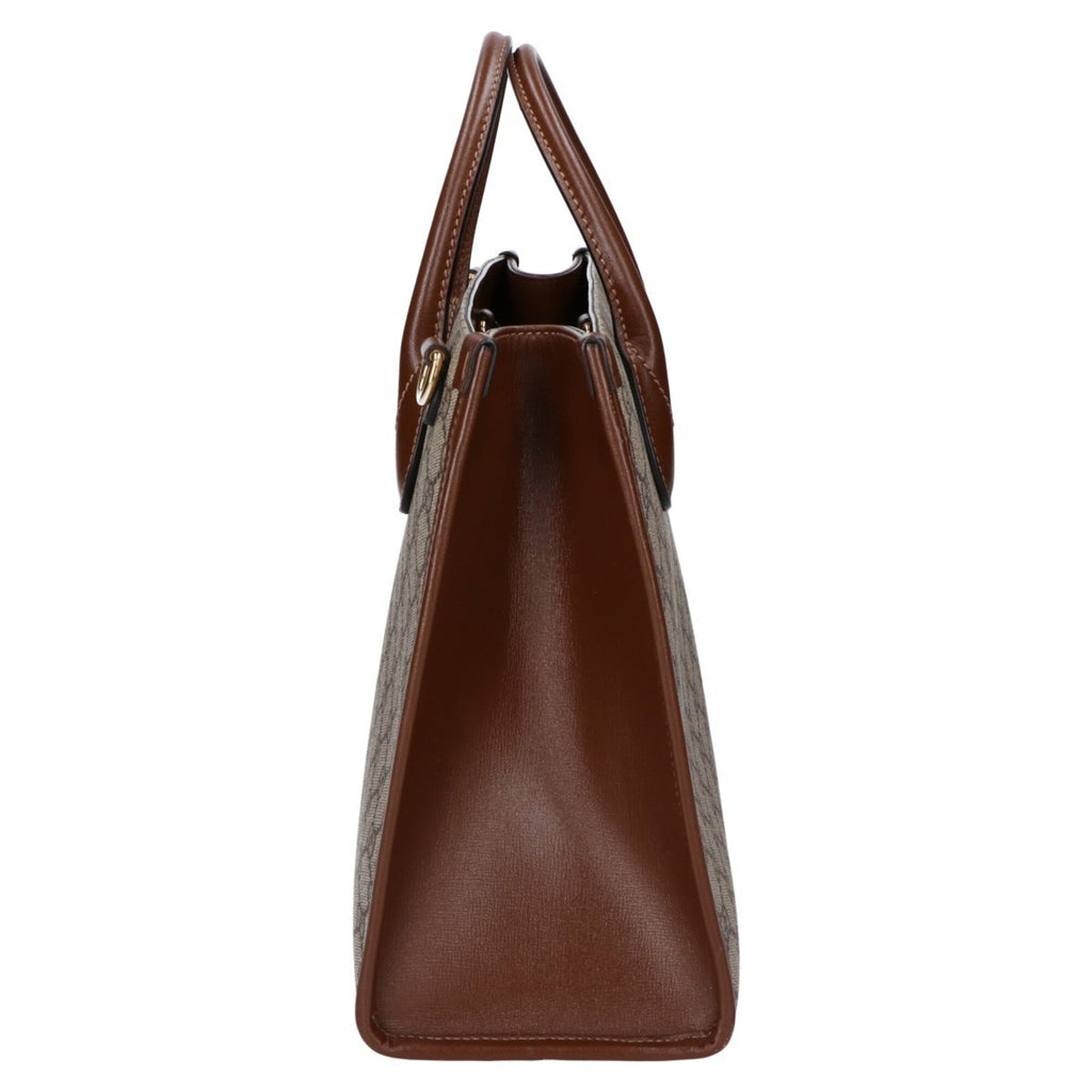 Gucci Beige Brown Pvc Tote Bag (Pre-Owned)