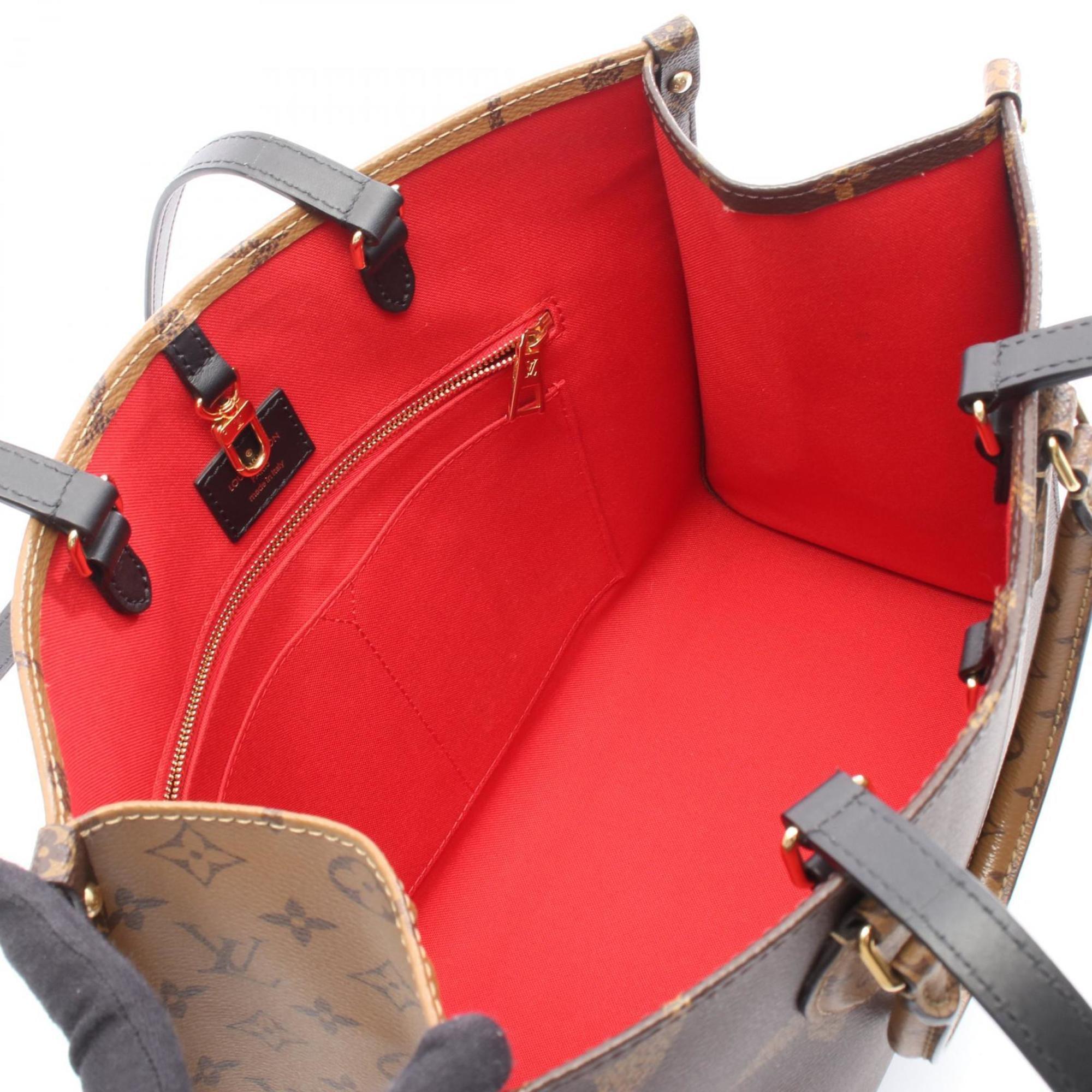 Louis Vuitton Beige Brown Monogram Coated Canvas Tote Bag
