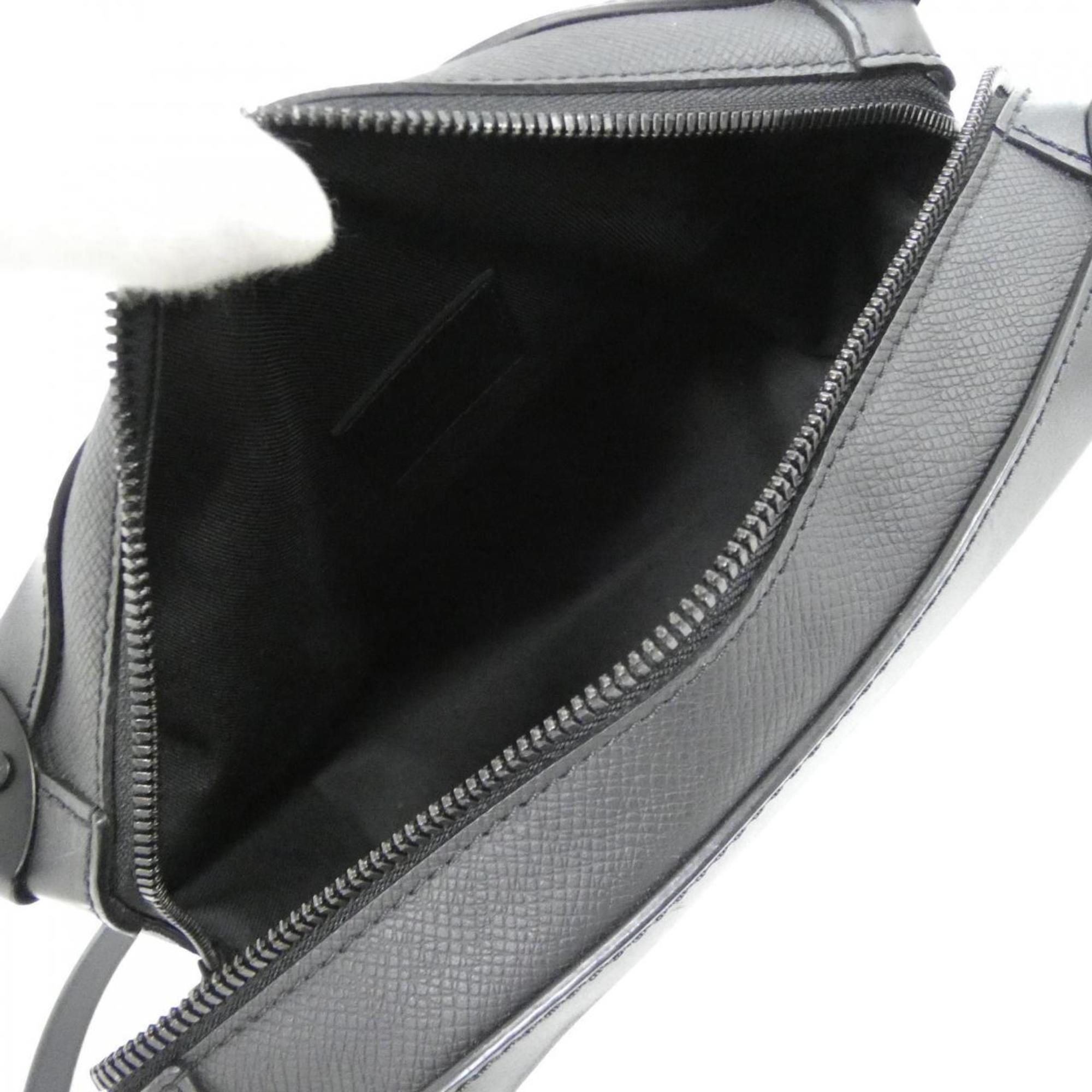 Louis Vuitton Black Leather Shoulder Bag