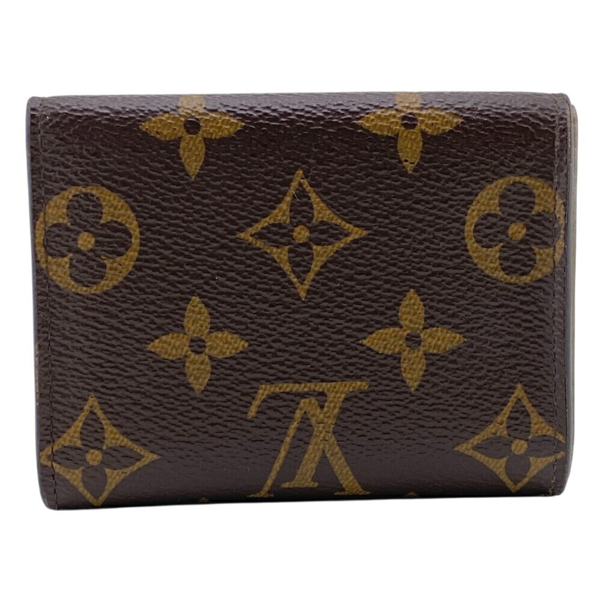 Louis Vuitton Brown Leather Wallet (Tri-Fold)