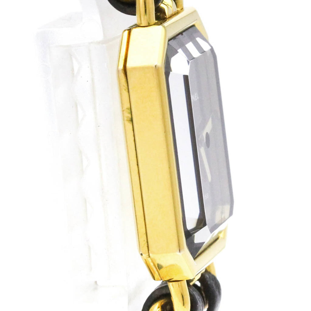 Chanel Premiere Rock Quartz Watch Plated Metal And Leather Watch