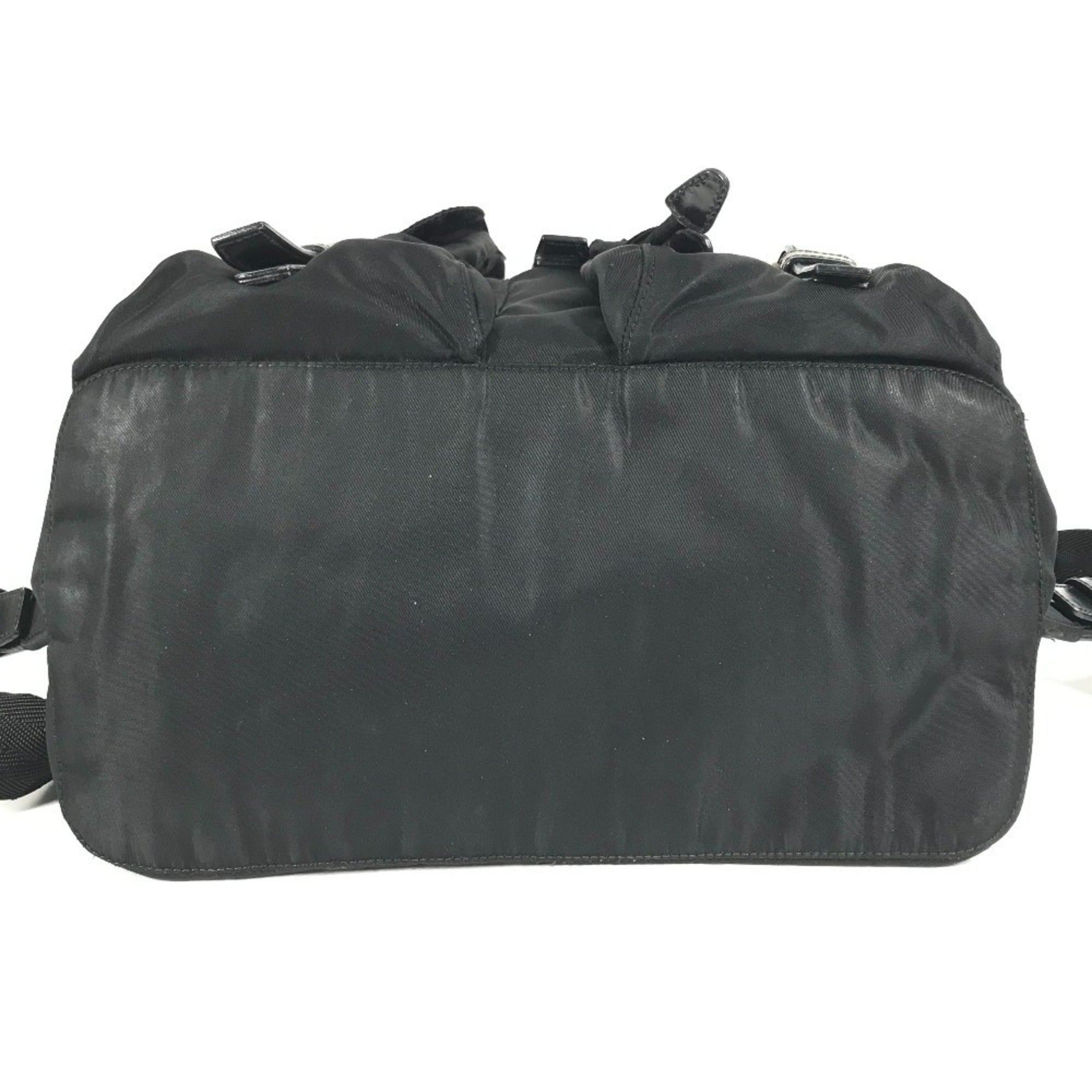 Prada Black Leather Nylon Backpack