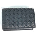 Bottega Veneta Black Intrecciato Wallet (Tri-Fold)