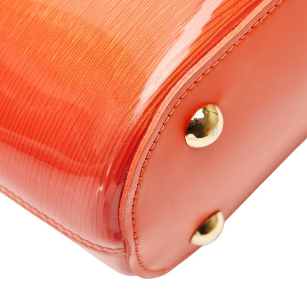 Louis Vuitton Orange Vinyl Leather Handbag
