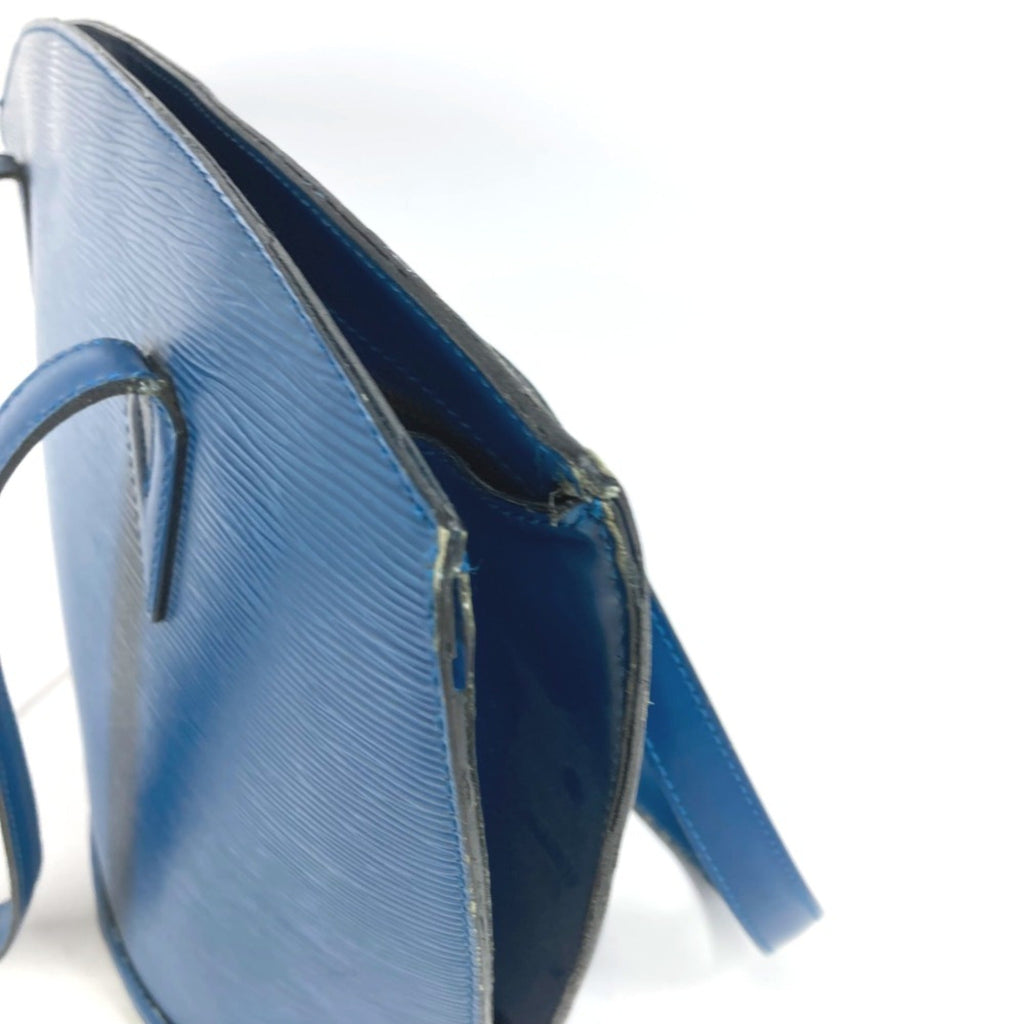 Louis Vuitton Blue Leather Tote Bag