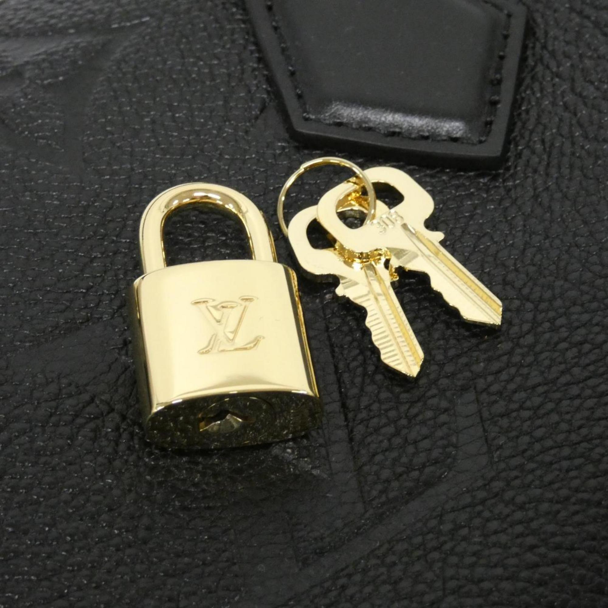 Louis Vuitton Black Leather Boston Bag