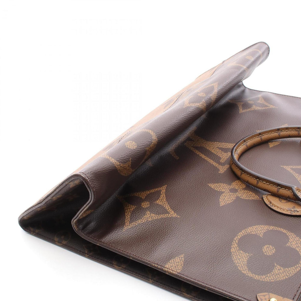 Louis Vuitton Beige Brown Monogram Monogram Reverse Monogram Monogram Reverse Tote Bag