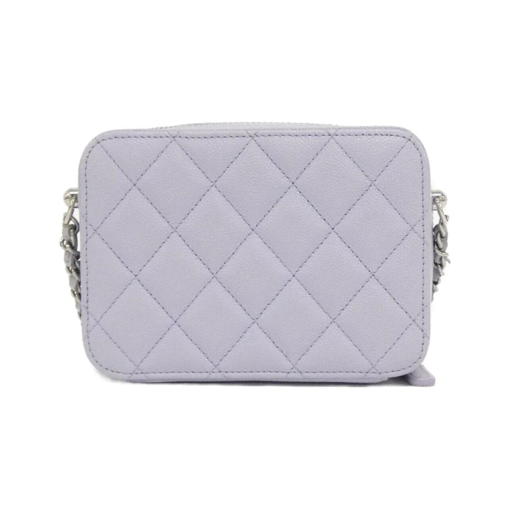 Chanel Light Purple Grained Calfskin Shoulder Bag