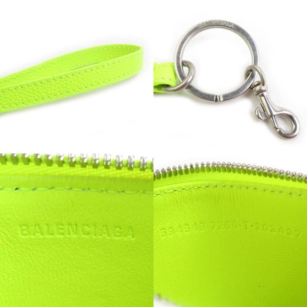 Balenciaga Yellow Leather Coin Purse/Coin Case