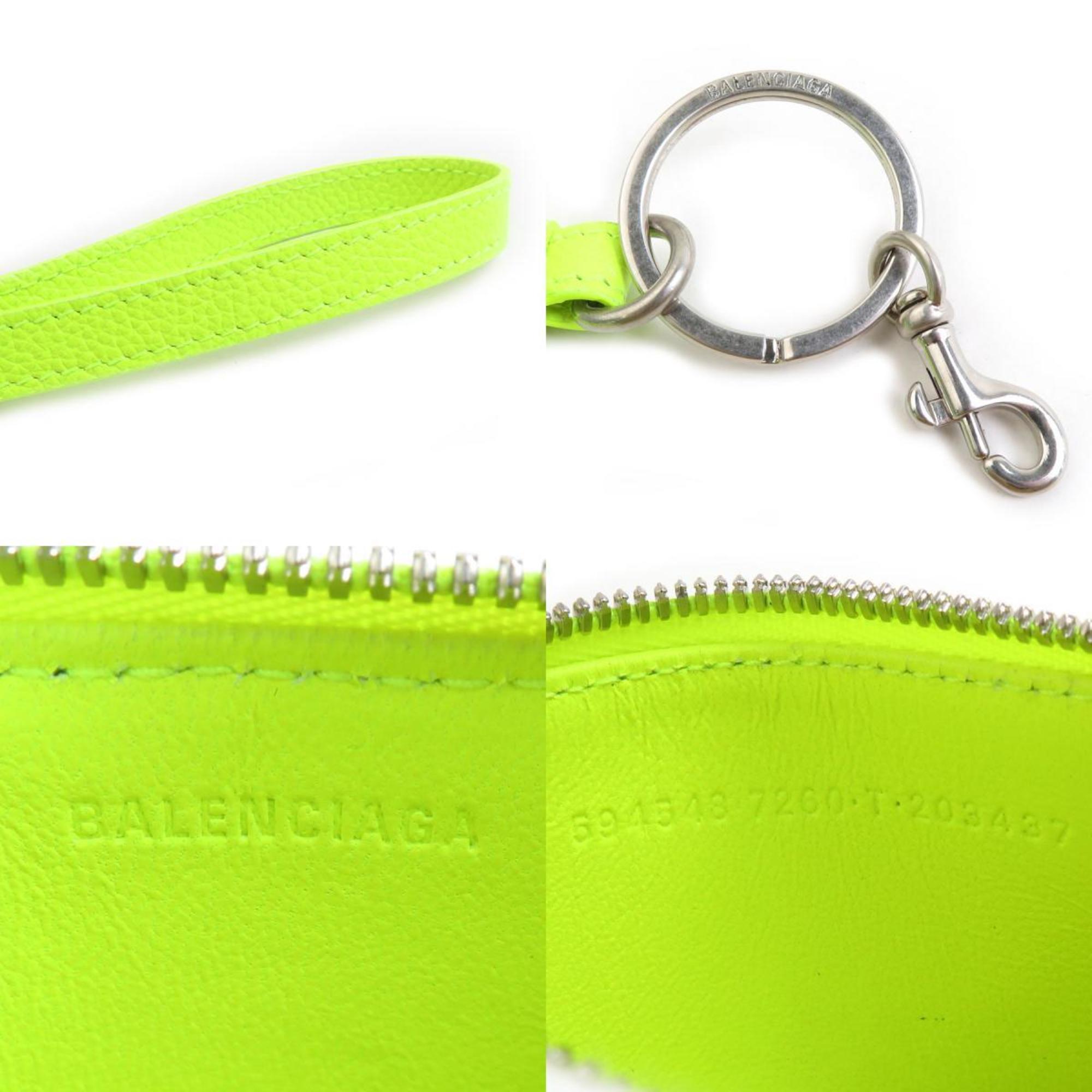 Balenciaga Yellow Leather Coin Purse/Coin Case