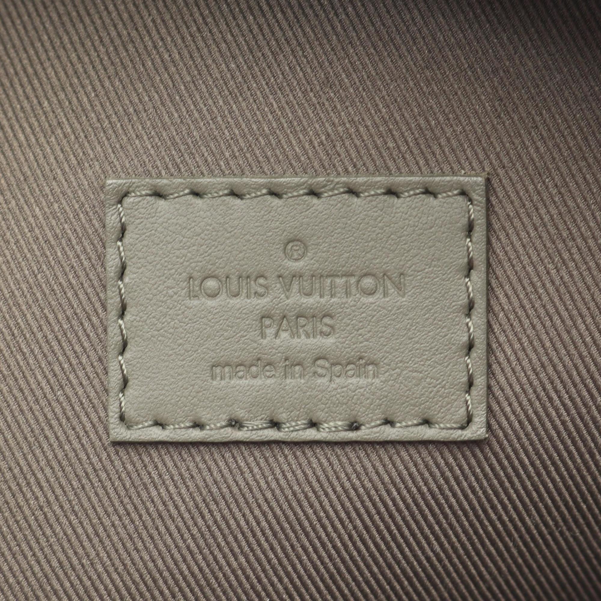 Louis Vuitton Khaki Leather Backpack Handbag