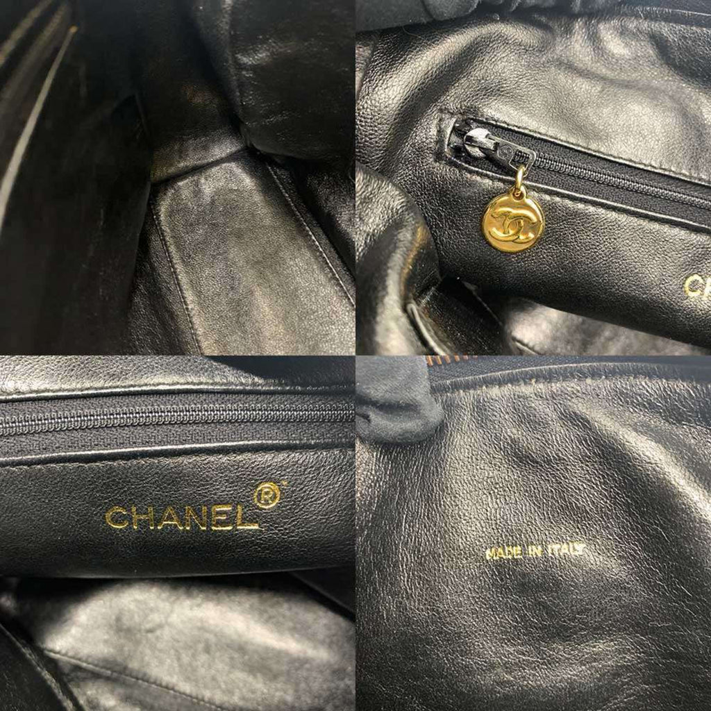 Chanel Matelasse Black Leather Shoulder Bag