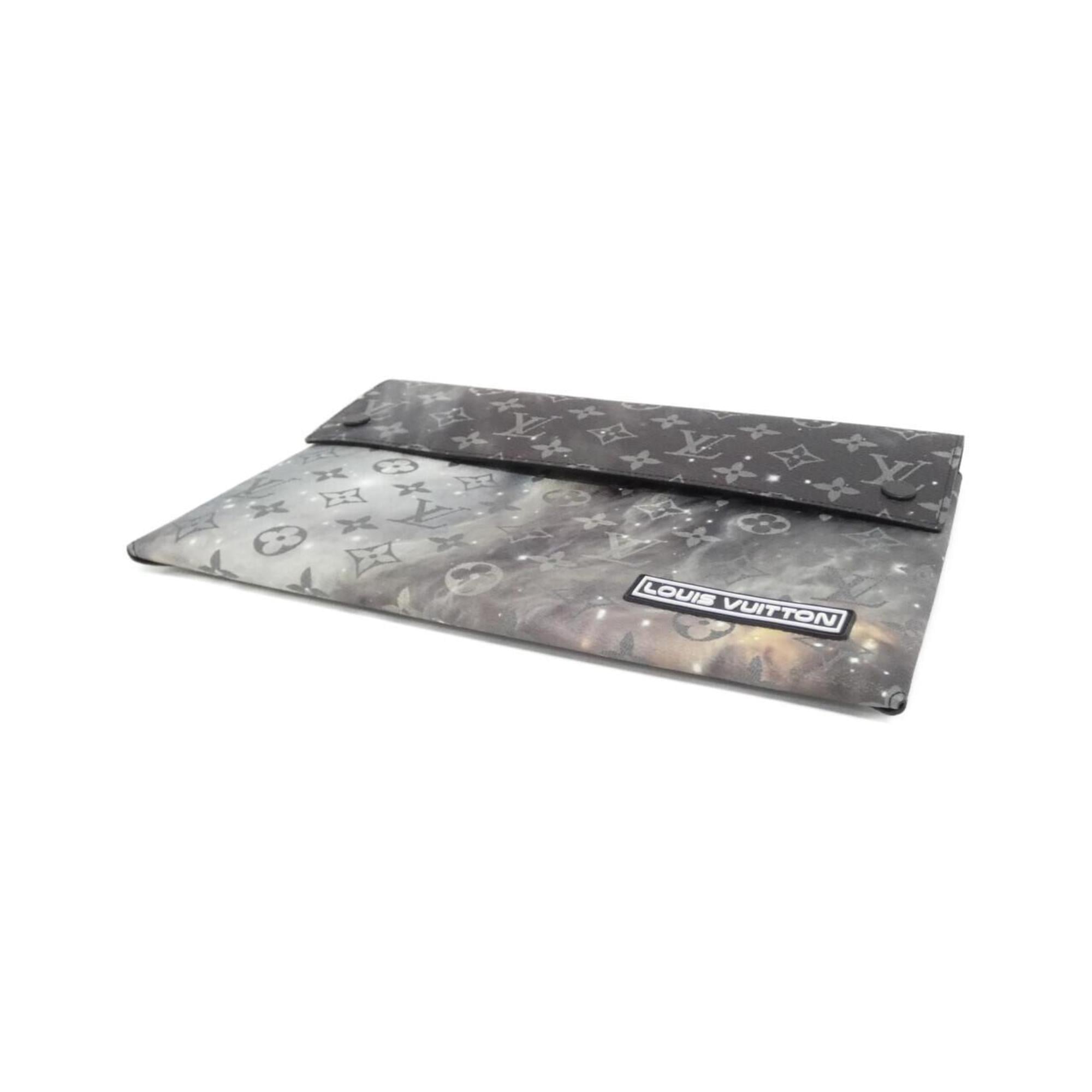Louis Vuitton Silver Coated Canvas Pouch