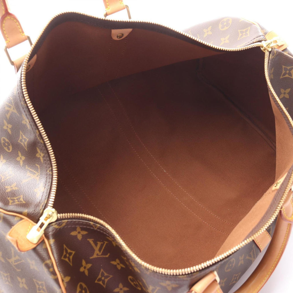 Louis Vuitton Brown Coated Canvas Pvc Monogram Leather Boston Bag