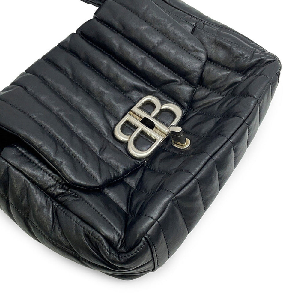 Balenciaga Black Leather Handbag Shoulder