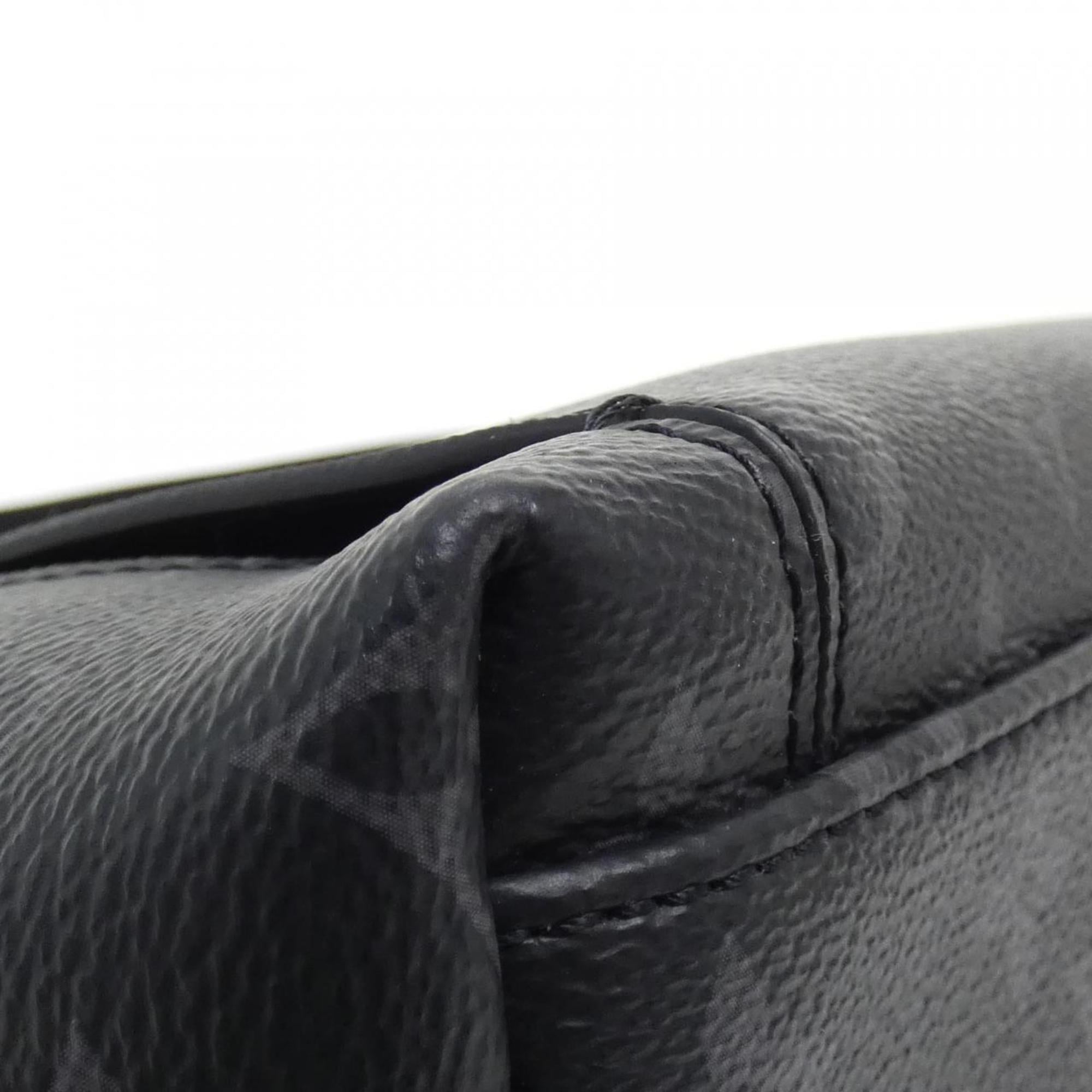 Louis Vuitton Black Coated Canvas Shoulder Bag
