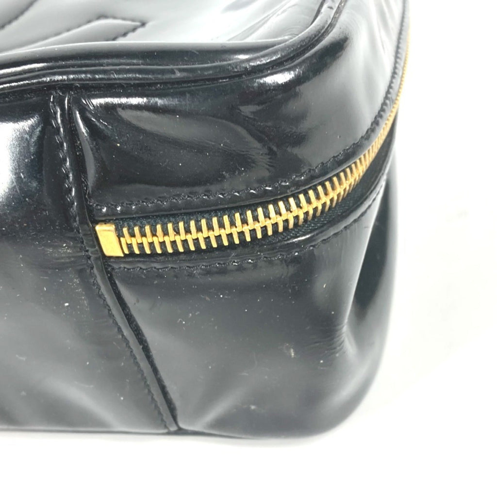 Chanel Black Leather Handbag Vanity Bag