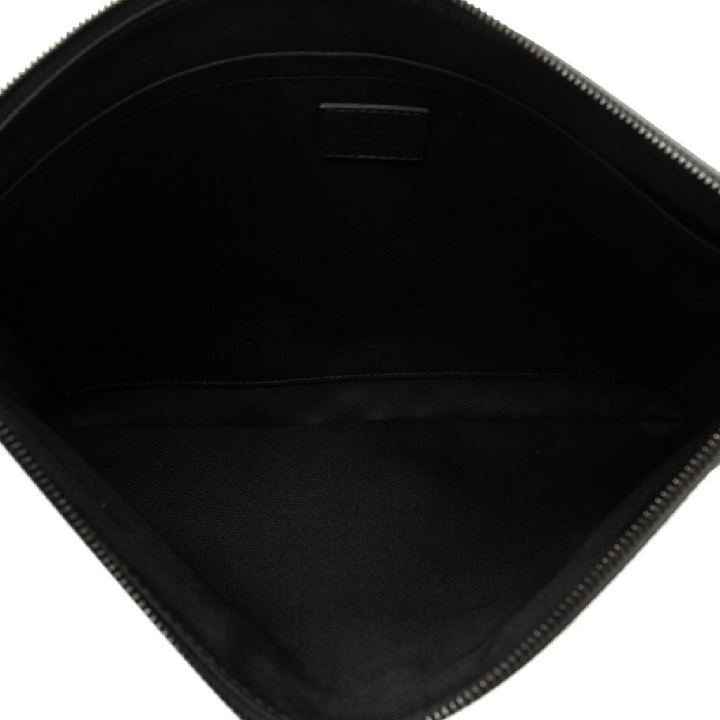 Louis Vuitton Black Leather Clutch Bag Pochette