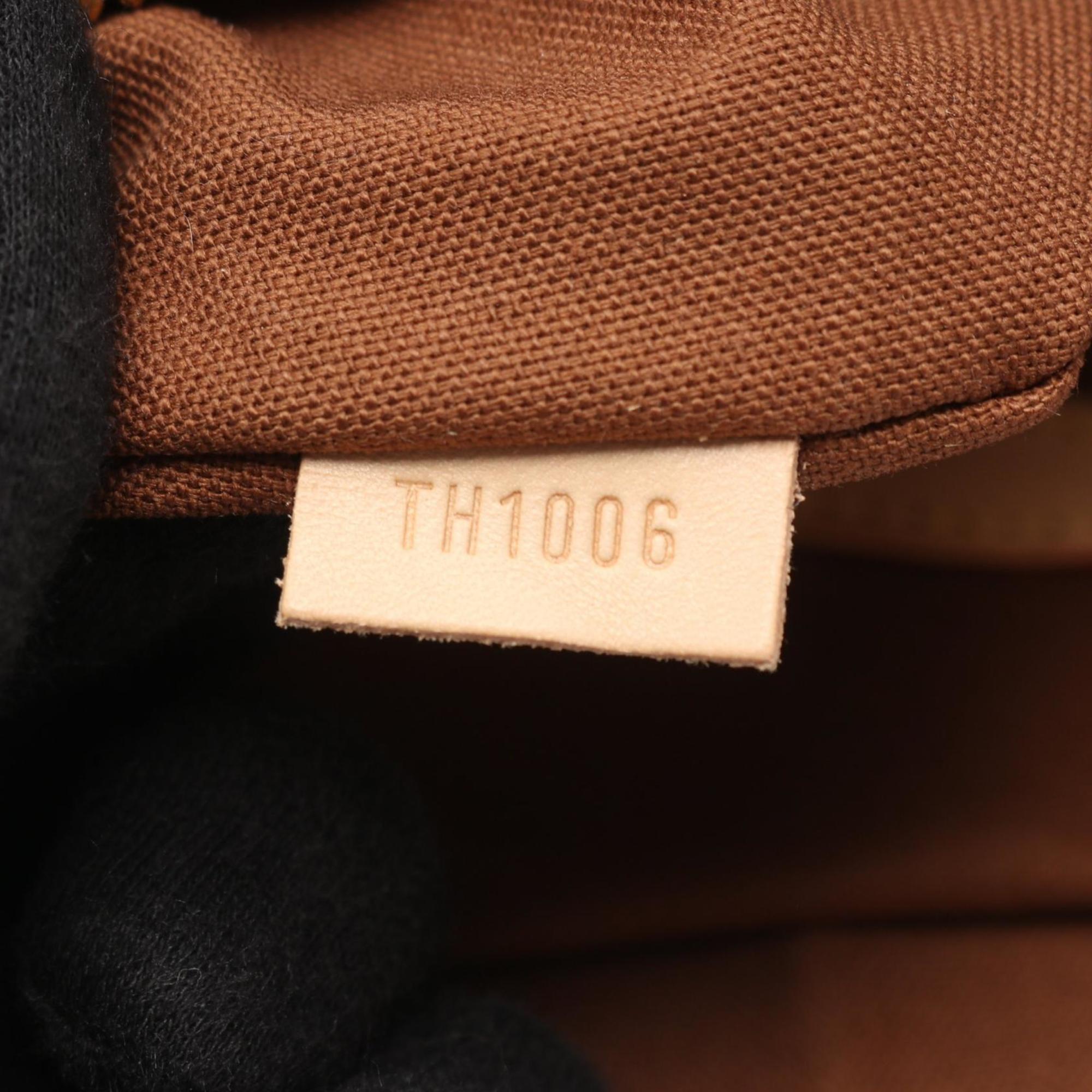 Louis Vuitton Brown Coated Canvas Leather Boston Bag
