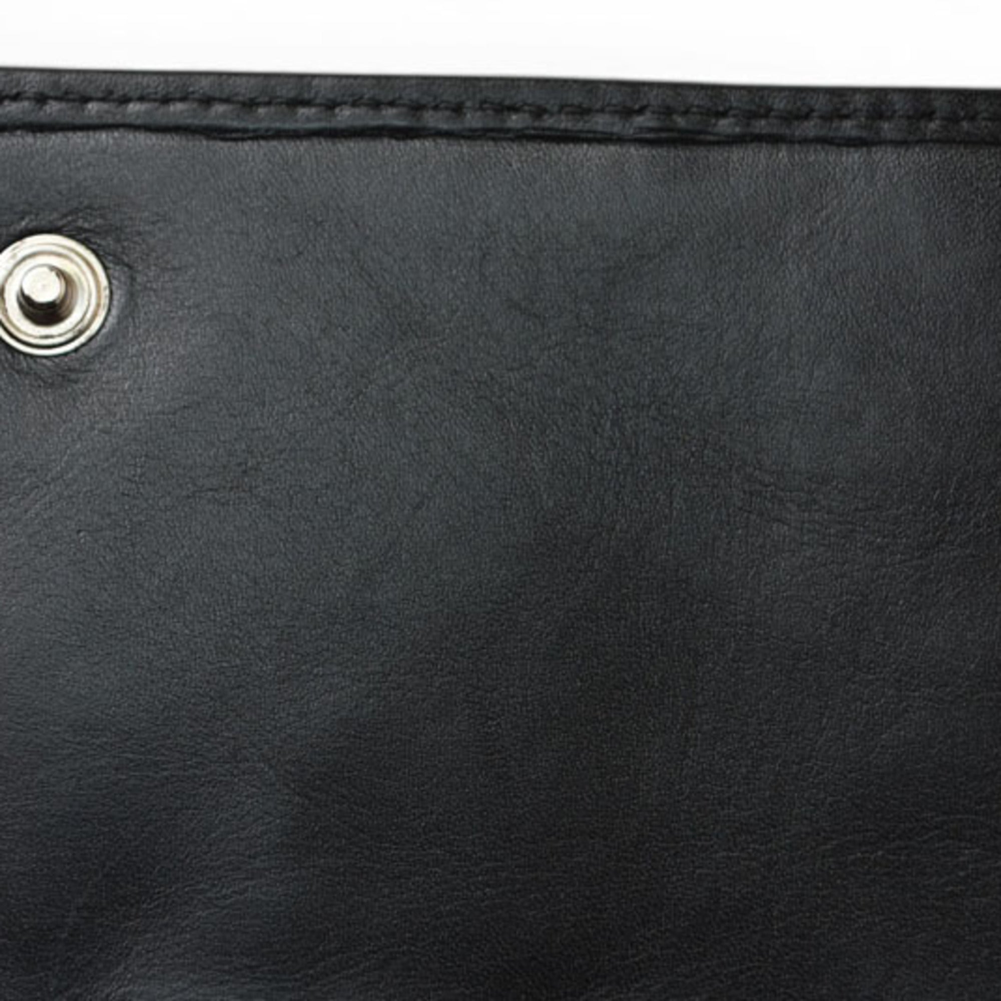 Chanel Black Pink Leather Wallet (Bi-Fold)
