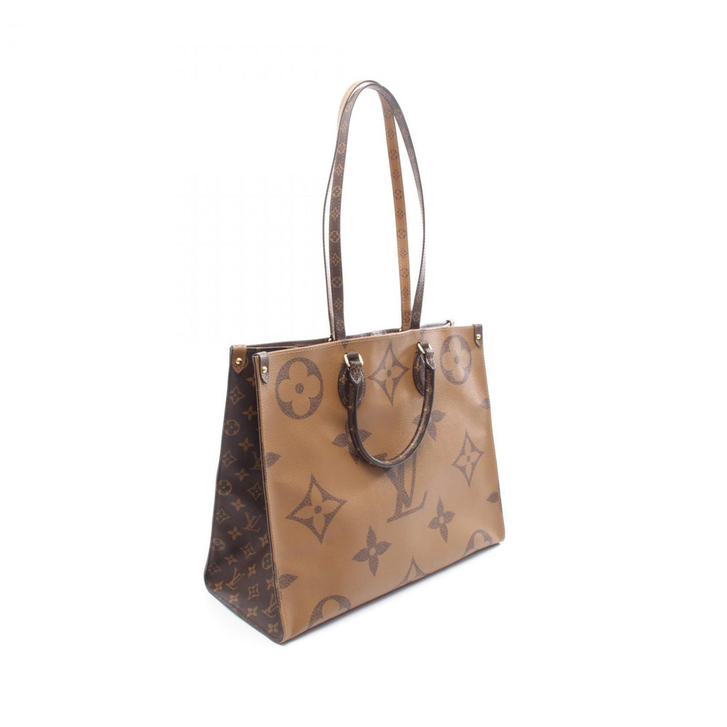 Louis Vuitton Beige Brown Coated Canvas Tote Bag