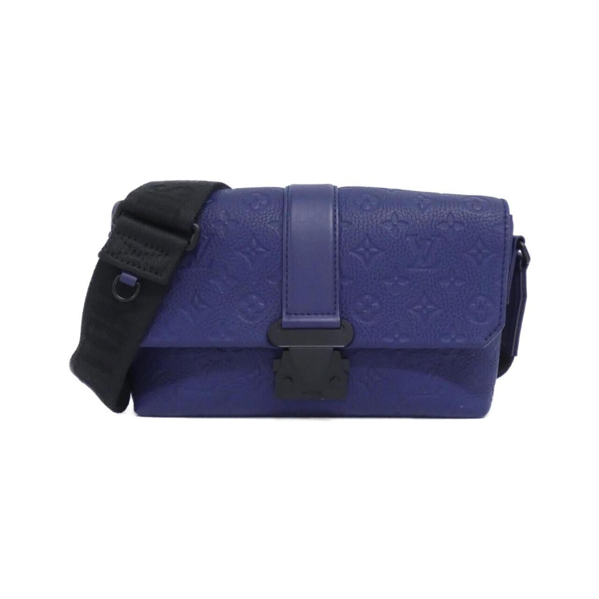 Louis Vuitton Taurillon Blue Nuit Leather Shoulder Bag