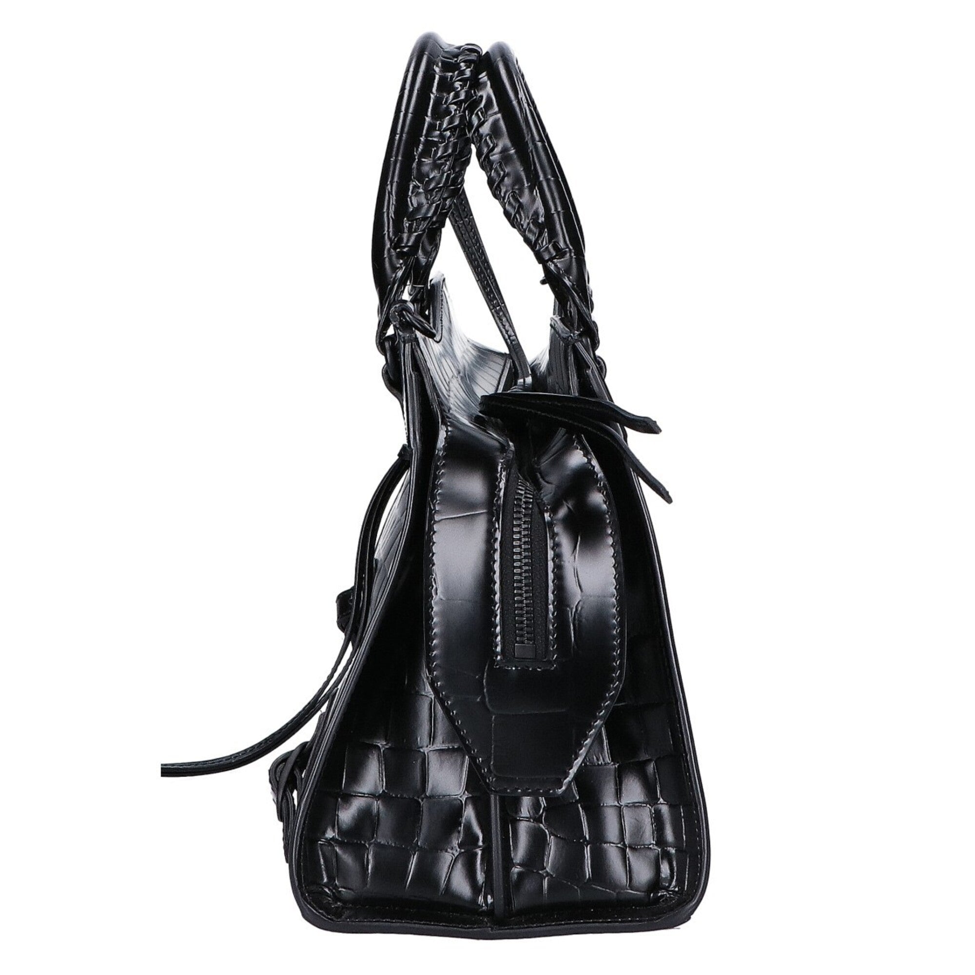 Balenciaga Black Leather Handbag Shoulder