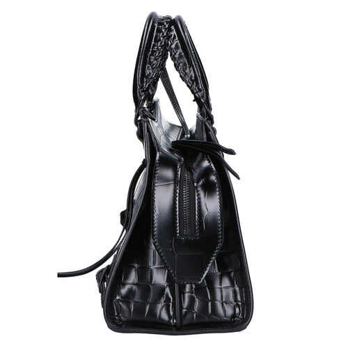 Balenciaga Black Leather Handbag Shoulder